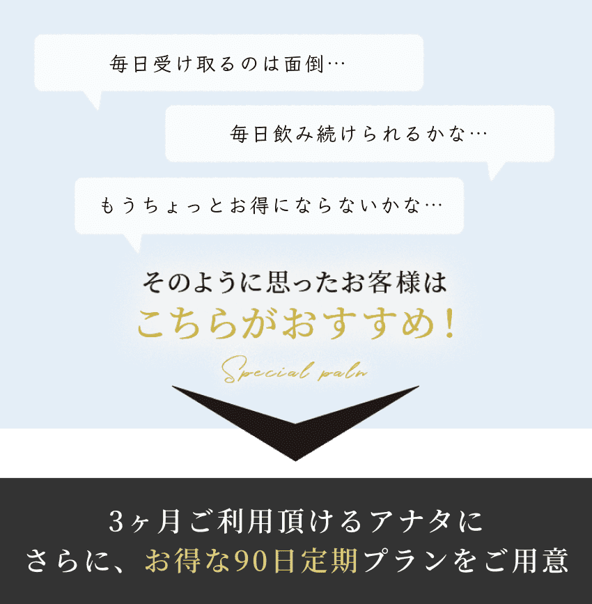 さらにお得な90日定期プランをご用意